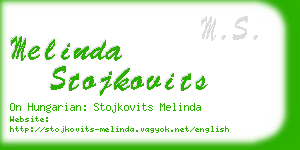 melinda stojkovits business card